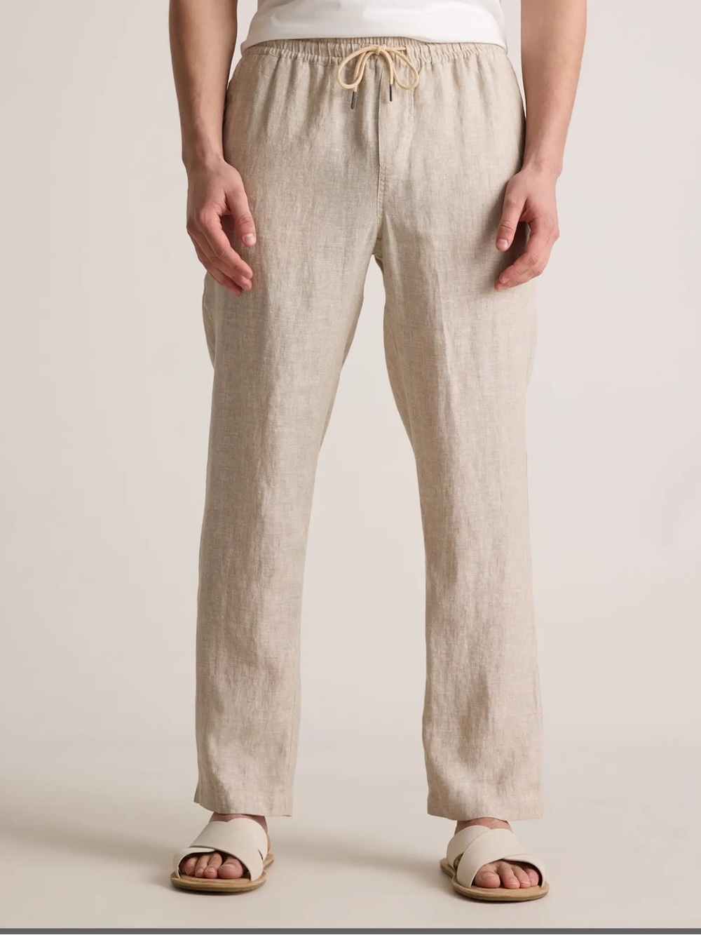 Quince European Linen Drawstring Beach Pants — Flax Size XS 28 Waist